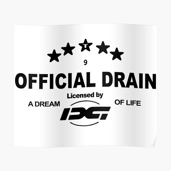 Bladee Drain Gang OFFICIAL DRAIN logo Poster RB1807 product Offical bladee Merch
