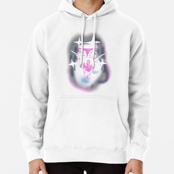 Bladee Drain Gang IDOL pink white logo Pullover Hoodie RB1807 product Offical bladee Merch
